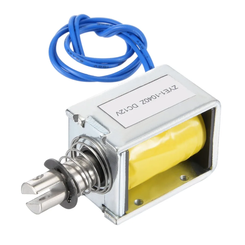 

UXCELL 1PCS Solenoid Electromagnet DC 6/12V 1.2A 14.4W Push Pull Type Open Frame Solenoid Electromagnet Magnetic Materials