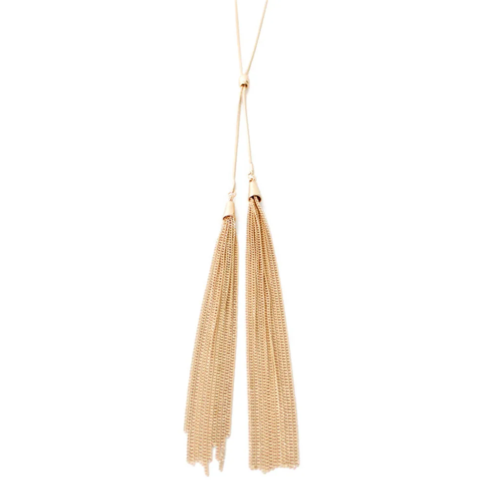 

Lureme Womens Simple Long Tassel Pendant Necklace for Women Girls Best Gift (nl005586)