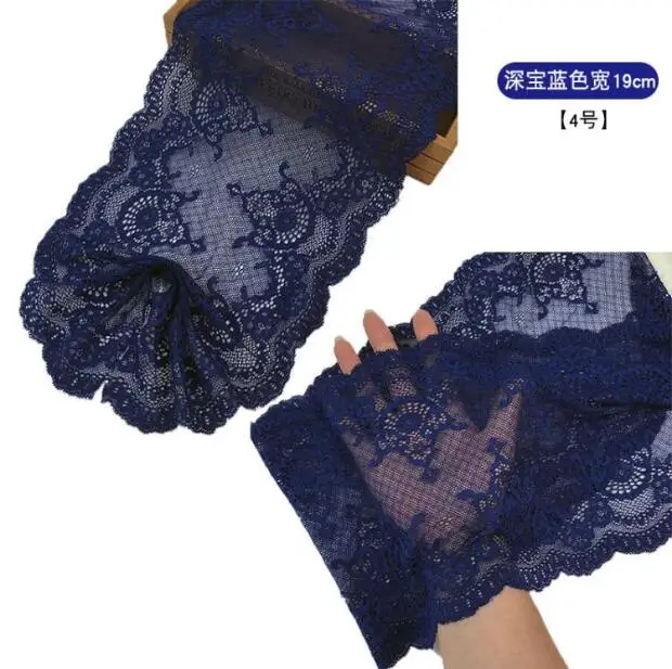 

1 Meter Deep Royal Blue Fabric Stretch Lace Ribbon Elastic Lace Trims Garment Accessories DIY Sewing Handmade Patchwork Crafts
