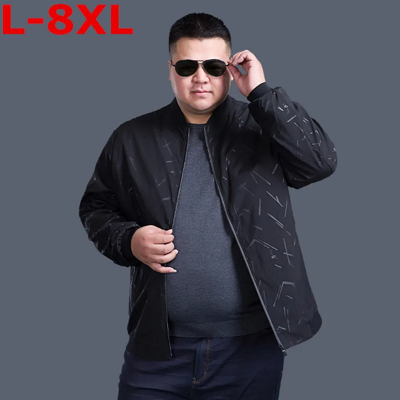 

2017 New Plus size 10XL 9XL 8XL high quality Casual Jacket Men Spring Autumn Outerwear Mandarin Collar Clothing big size 7XL