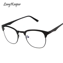 Длинные Хранитель оптический Очки Рамки для Для женщин ультра легкий Овальный Дизайн глаз Очки Рамки прозрачные линзы металлический eyewares Интимные аксессуары p5318