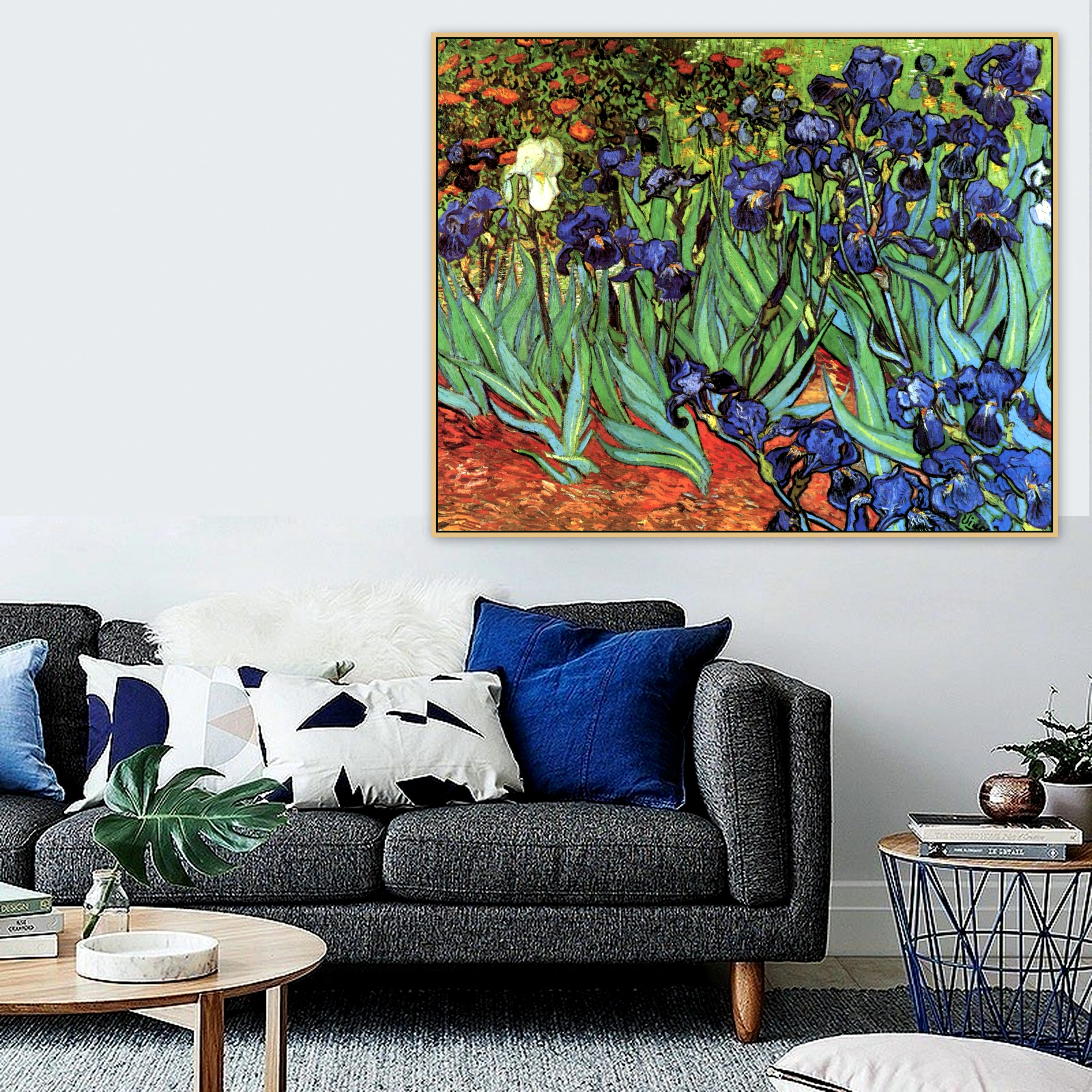 

Irises Van Gogh Famous Master Canvas Painting Poster Print Wall Art Home Decor