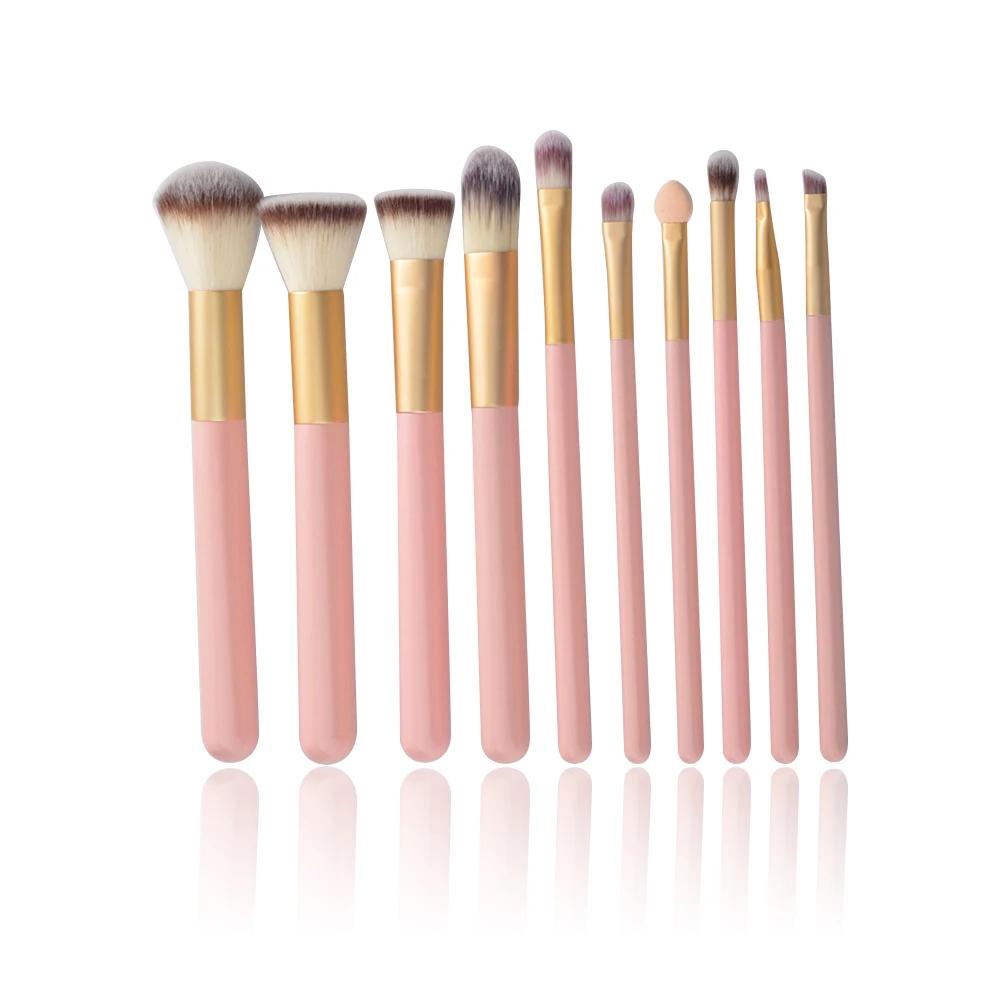 

10Pcs Foundation Powder Eyeshadow Blush Brush Makeup Brushes Set Cosmetic Tool