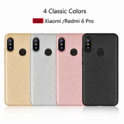 Niceking для Coque Xiaomi Redmi 6 Pro Чехол Мода в полоску Мягкие TPU углеродного волокна задняя крышка чехол для Xiaomi Redmi 6Pro