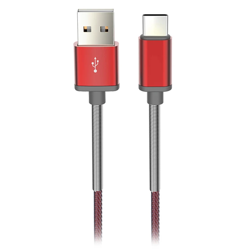 Кабель HD USB - Type-C усиленный пружиной для зарядки и передачи файлов | Мобильные