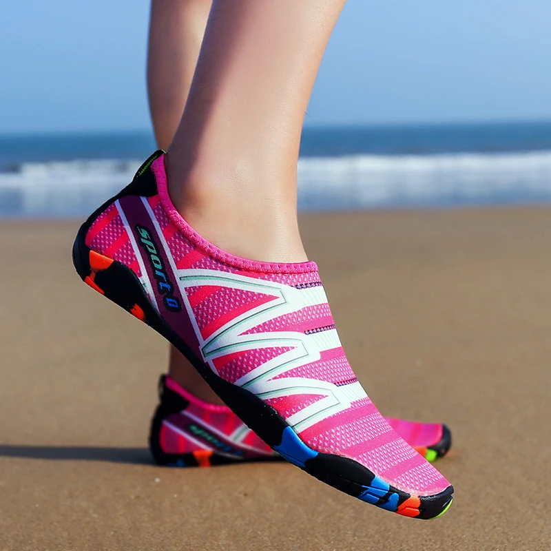 Clorts Water Shoes Aqua Shoes Beach Swimming Shoes Men Breathable Slip-on Sport Sneakers (53)