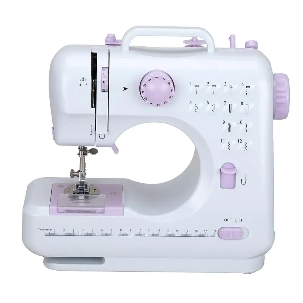 

Sewing Machine Household Multifunction Double Thread And Speed Free-Arm Crafting Mending Machine LED Fanghua Mini 12 Stitches