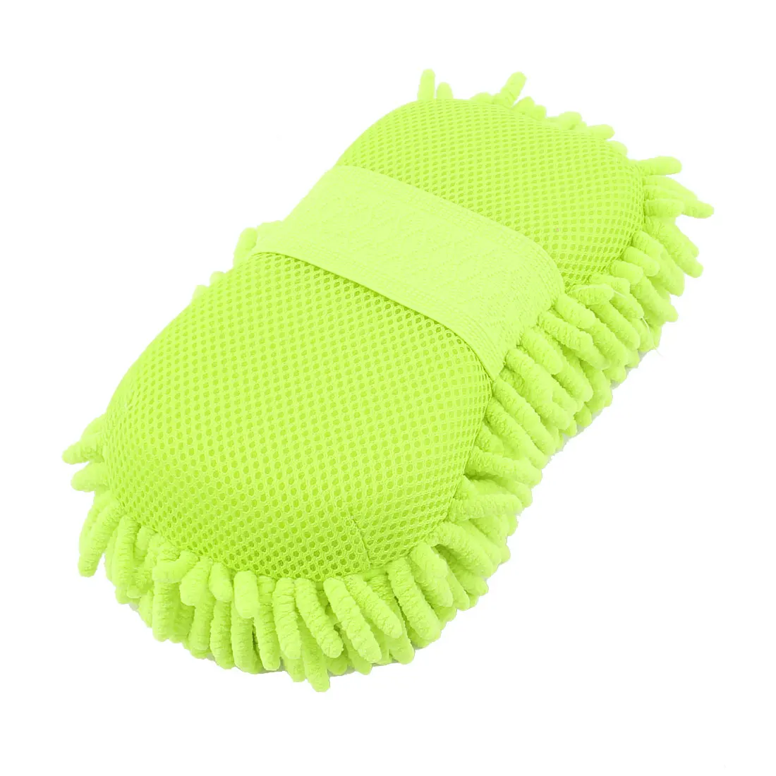 UXCELL Green Auto Elastic Band Sponge Chenille Microfiber Scrubber Wash