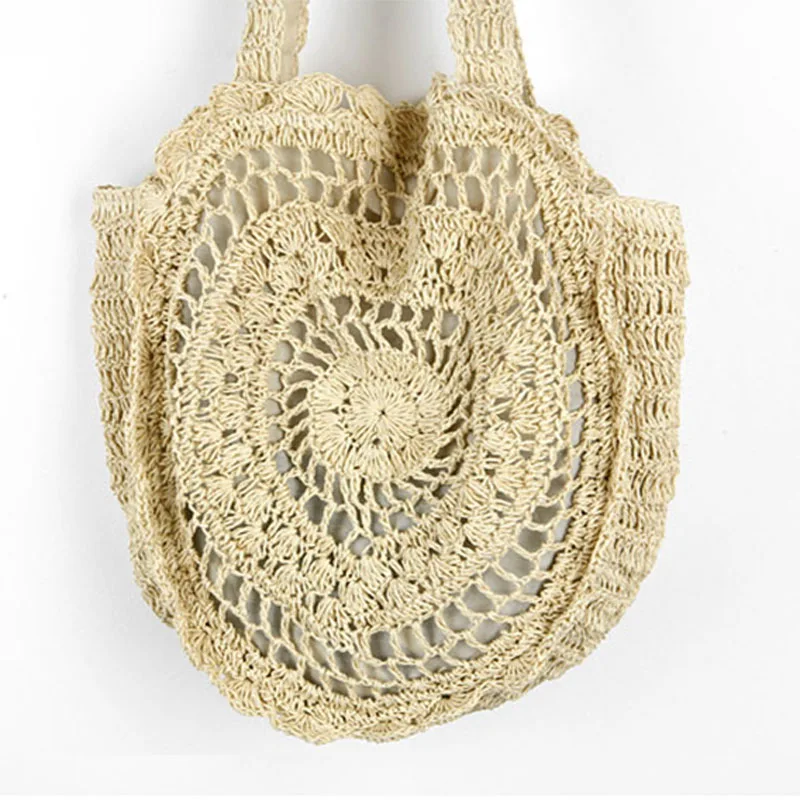 Women Bohemian Straw Bag Big Circle Summer Beach Handbags Vintage Rattan Female Shoulder Bag Handmade Travel Bolsa SS3016 (3)