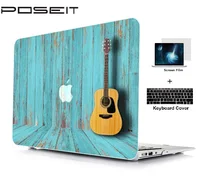 עבור macbook air עבור Apple MacBook Air 11 13 Pro Retina 12 13 Touch בר 13 15" פלסטיק קשיח Case כיסוי נייד מעטפת + מקלדת כיסוי + מסך הקולנוע (5)
