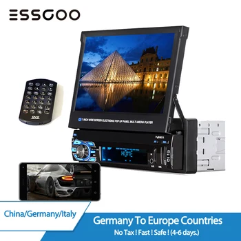 

7" MP5 Multimedia Player Car Radio 1 Din Retractable Touch Screen Autoradio Bluetooth Rear View Camera USB AUX FM Stereo Radio