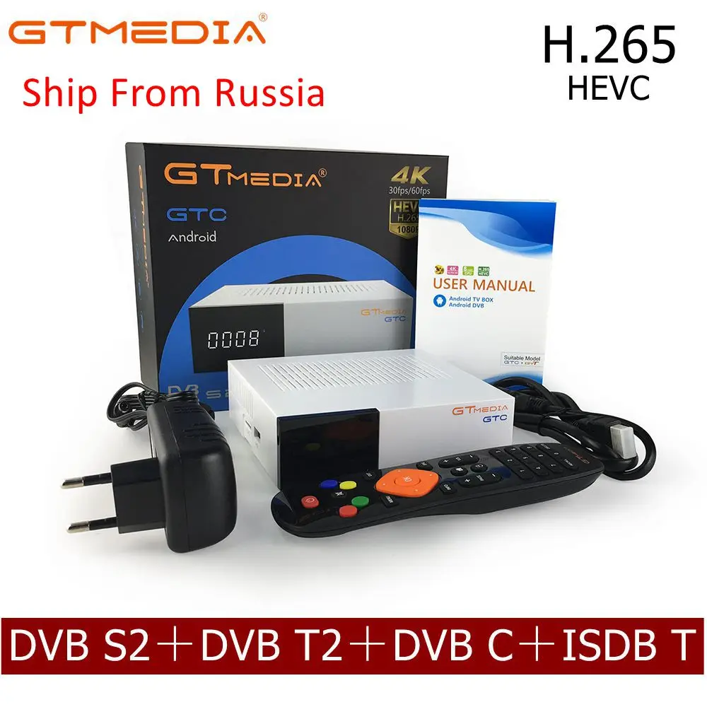 

[Genuine] Freesat GTC Decoder DVB-S2 DVB-C DVB-T2 ISDB-T Amlogic S905D Android 6.0 TV BOX 2GB RAM 16GB ROM Wifi 4.0 Top Receiver