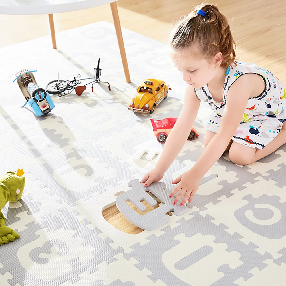 

Train Alphanumeric Child Jigsaw Pad Baby Bedroom Anti Slip Play Mat 30*30*1.4cm