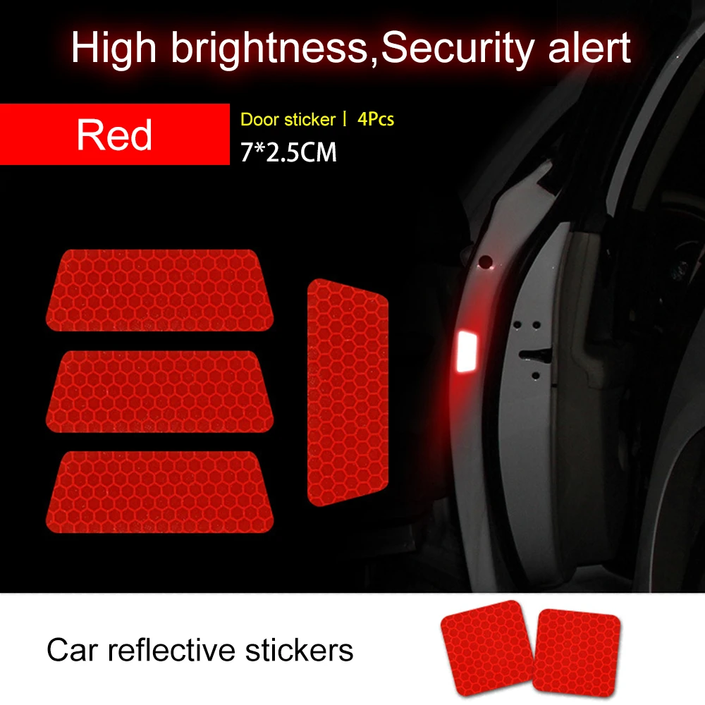 Авто Светоотражающие предупреждающие полосы стикеры автомобиля укладки самостоятельно липкая сигнальная лента авто аксессуар отражатель наклейки на ногти