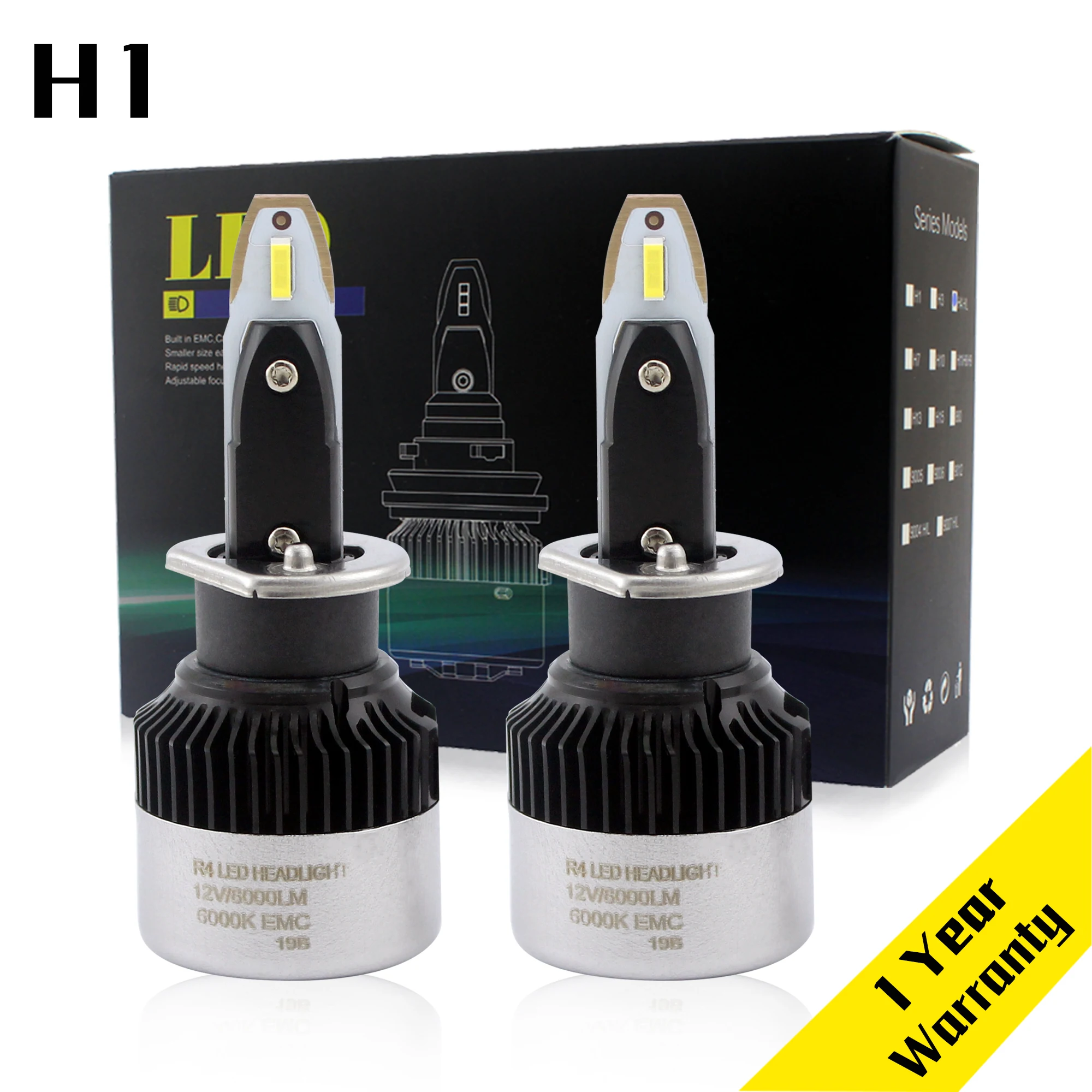 

Raych A Pair 40W 4000lm mini Car LED Headlight lamp H4 H13 9004 9007 9003 9005 9006 H7 H1 HB1 HB2 HB3 HB4 H27
