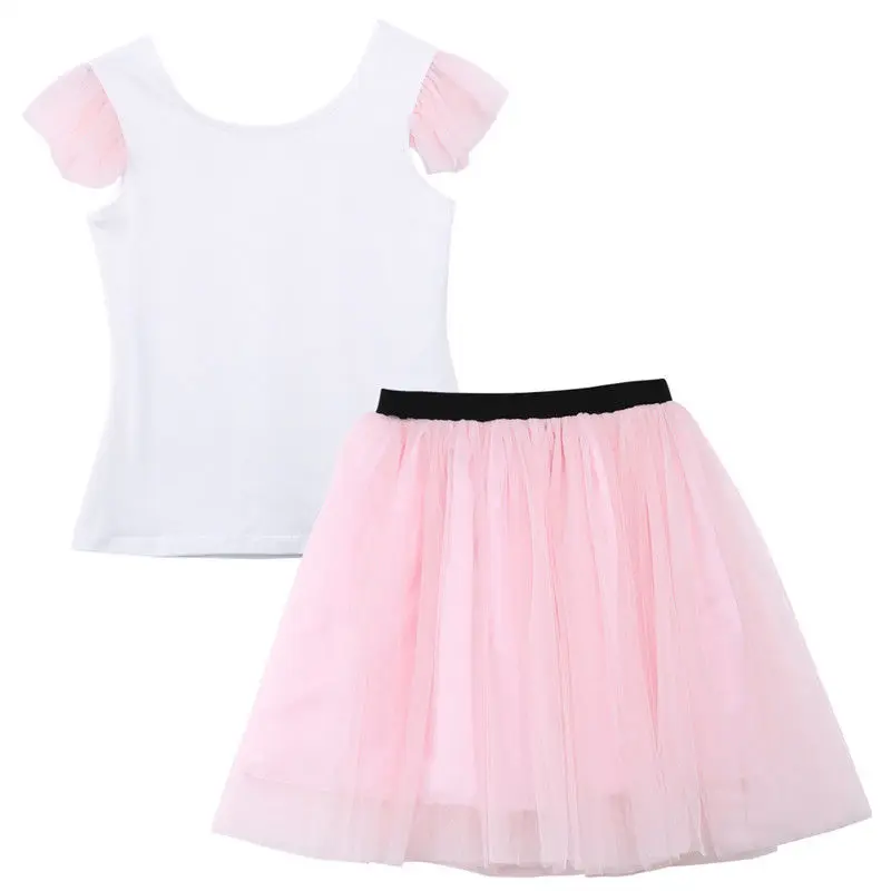 Одинаковая семейная юбка для мамы и дочки розовая футболка Летняя одежда женская и детская фатиновая юбка-пачка с бантом, комплект из 2 предметов От 0 до 4 лет S-XL - Цвет: Mother S