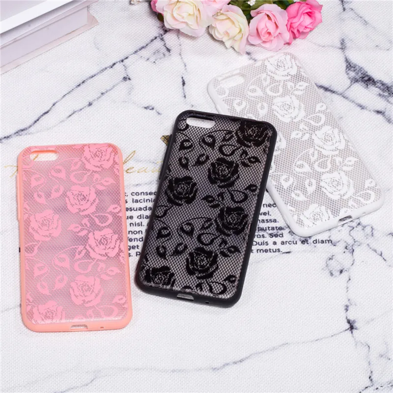 

Y5 2018 Phone Case on for Huawei Y5 Prime 2018 Case Ultra-thin Clear Lace Floral Cover for Huawei Honor 7A DUA-L22 RU 5.45" Etui