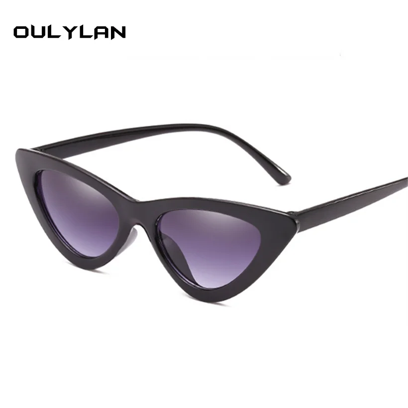 

Oulylan Cat Eye Sunglasses Women Luxury Design Sun Glasses Fashion Triangles Small Dimensions Frame Sunglasses Cateye Glasses