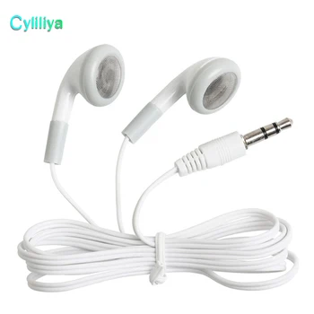

Wholesale White 3.5mm Disposable earphones for School for gift for Museum for Concert Free Shipping