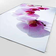 Еще белый пол на розовая Орхидея цветы цветочный 3d принт нескользящие микрофибры Гостиная Декоративные Современные моющийся коврик коврики