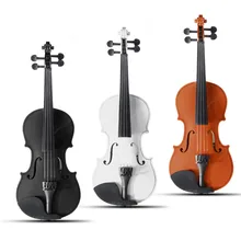 Zebra 4/4 Violin Natural Acoustic Basswood Face Board Violin For Musical Stringed Instruments with Case Box