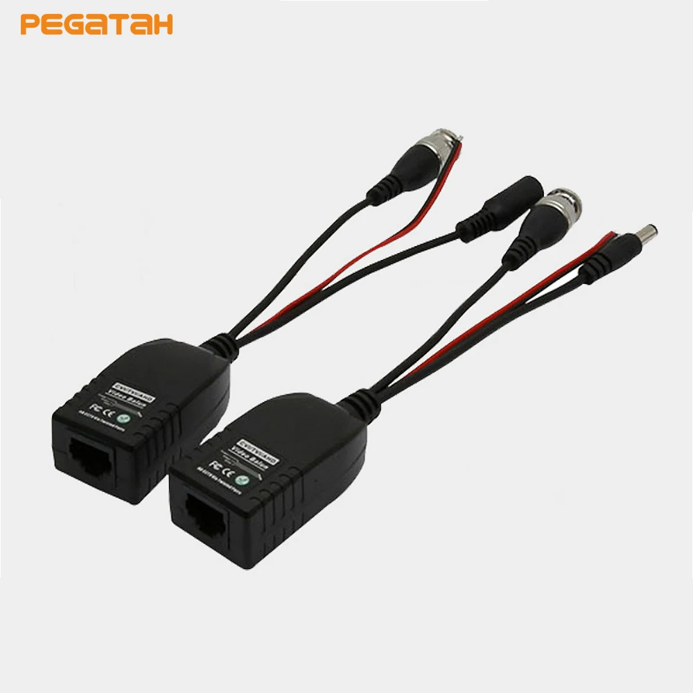 Новый 2шт RJ45 к BNC 1080P HD AHD TVI CVI передача видео/данных/мощность вместе Видео балун для