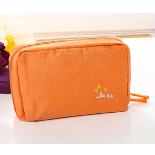 Органайзер для путешествий, тканевая косметичка, многофункциональные сумки для хранения туалетных принадлежностей на молнии, красивый чехол, наборы, косметичка - Цвет: Оранжевый