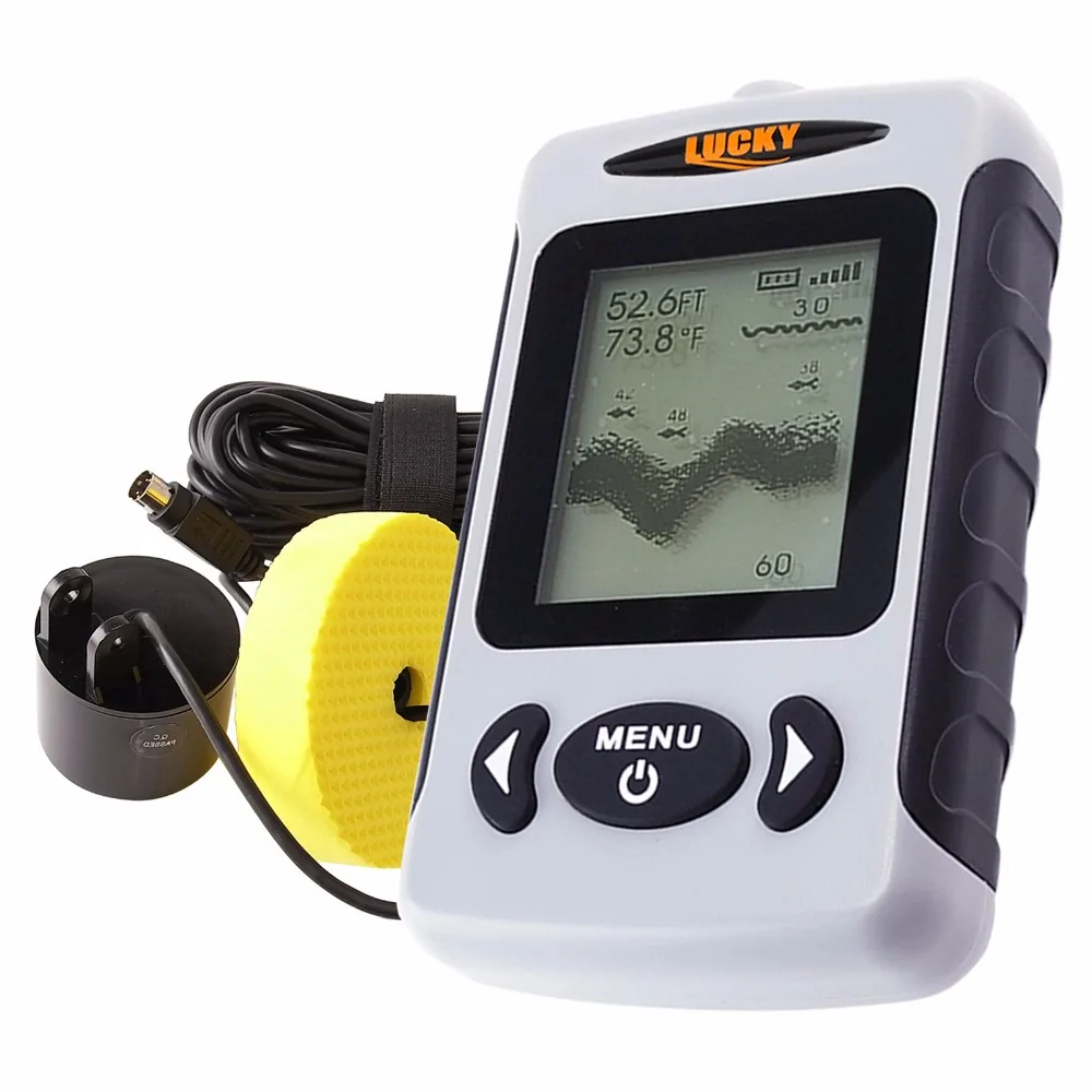 

FF-718 LUCKY Fish Finder Transducer Sonar Sensor Wired 328ft (100m) High-contrast Dot Matrix FSTN Fish Detector Tool