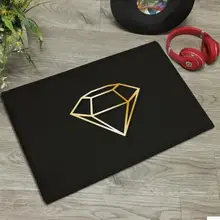 Розовый/Черный Алмазный коврик с принтами, плюшевый бархатистый коврик, коврик для дома, гостиной, спальни, прикроватный коврик для ванной комнаты, абсорбирующий коврик