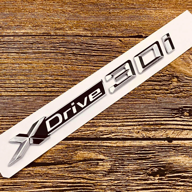 

Chrome Letters XDRIVE Trunk Fender Badge Emblem Badges Emblems for BMW Series X1 X3 X4 X5 X6 Series