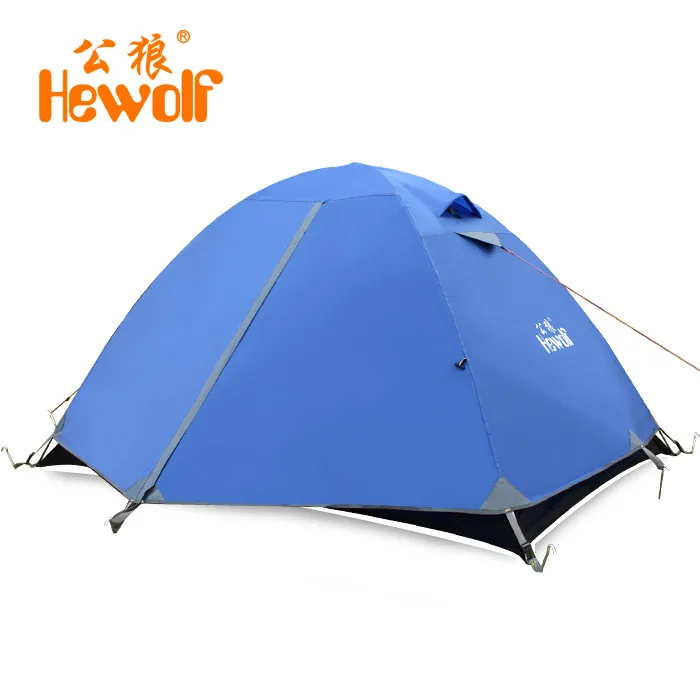 

Hewolf Double layer 2person 190*150*110cm Four season tent Waterproof Windproof Outdoor Tent For Hiking Hunting Beach Picnic