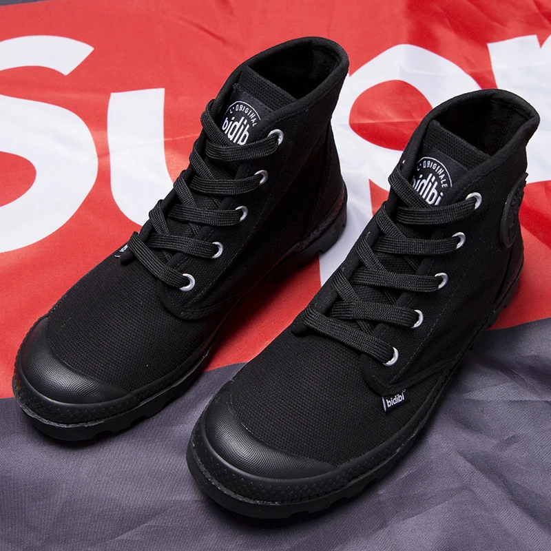 Big Size 36-48 Yards Canvas Shoes Men Round Head Quality High-Top Lace-Up Breathable Soft Flats Footwear Outdoor Casual Shoes (4)