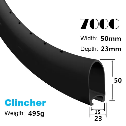 

Ultralight full carbon 50mm clincher road rims 60mm carbon fiber bike rim 700c bicycle width 23mm 25mm full carbon rims
