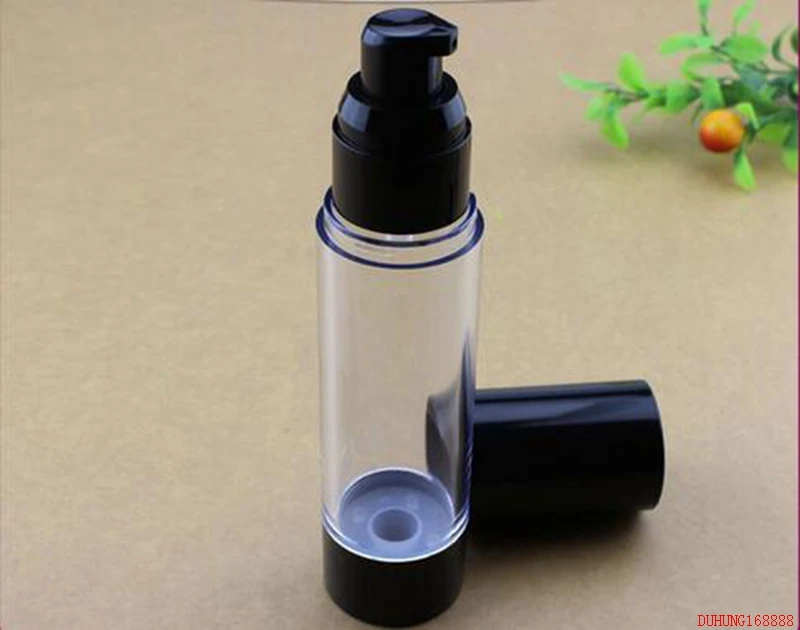 Garrafa de Óleo de Essência Lote Mlclassic Vácuo Preto Bomba Airless Cosméticos Embalagem Loção Garrafa Reutilizável 881 100 Pçs - 50 6 Bomba Airless Cosméticos Garrafa De Óleo de