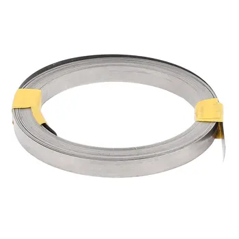 

High Quality 15M 49Ft 0.2x12mm Nichrome Flat Heater Wire for Heating Elements 101 x 12mm Silver Tone