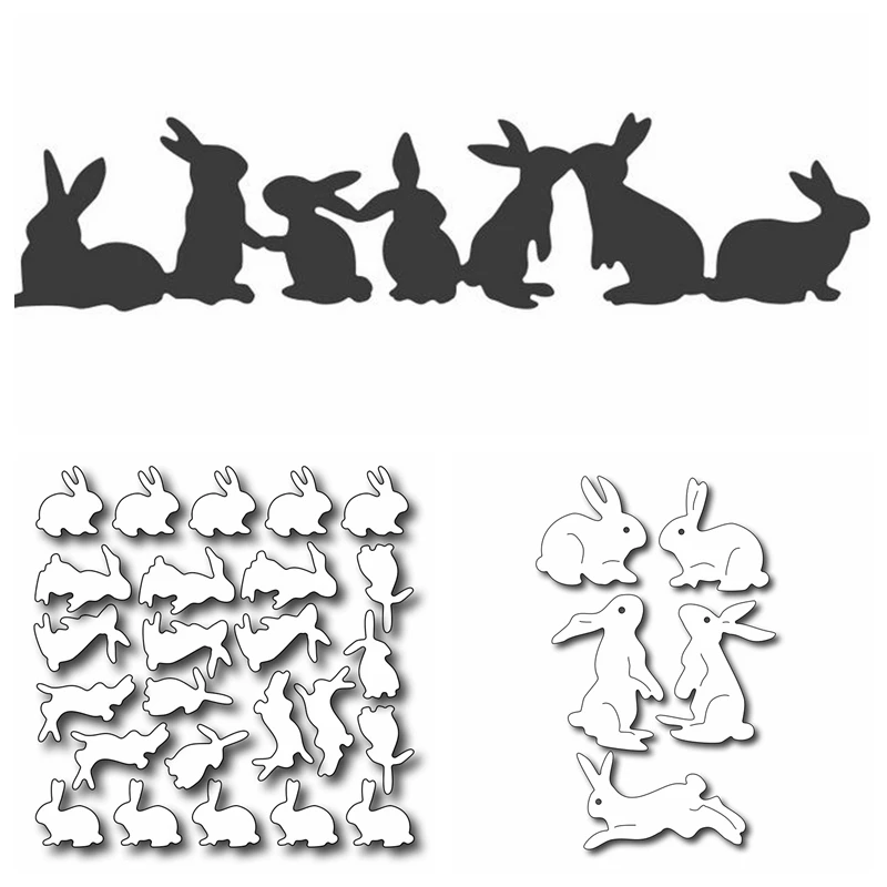 

Easter Rabbit Egg Chicken Metal Cutting Dies Stencils For DIY Scrapbooking Decorative Embossing Cards Handcraft Die Cuts 2019