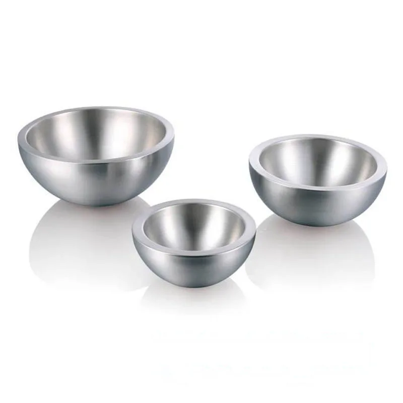 

16CM 20CM 24CM Double Layers 304 Stainless Steel Salad Pot Multifunctional Creative Fruit Mixing Bowl Liquid Nitrogen Basin