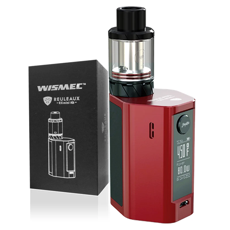 Wismec Reuleaux RXmini 80 Вт мод с баком атомайзера 2 мл тройная головка спирали 0 Ом-красный |