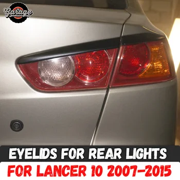 

Eyelids on rear lights for Mitsubishi Lancer 10 2007-2015 ABS plastic pads 1 set / 4 p cilia eyebrows covers trim car styling