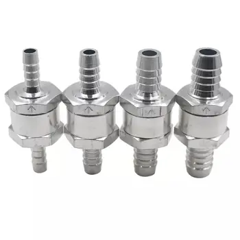 

2 PCS High Quality zinc Alloy Fuel Non Return Check Valve One Way Petrol Diesel 6/8/10/12MM