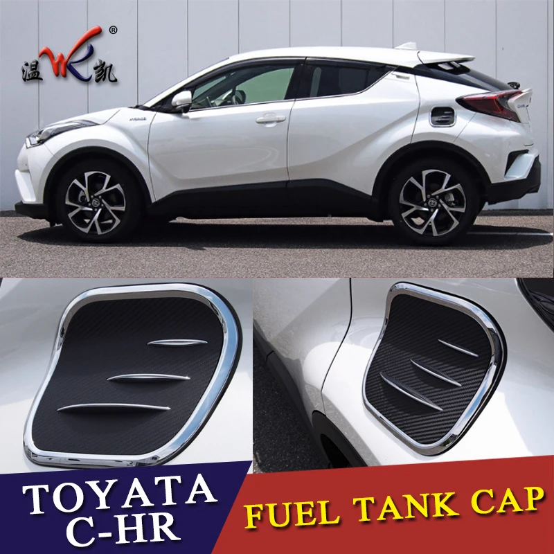 

ABS Chrom 1PCS Exterior Oil Fuel Tank Cap Cover Trim For Toyota C-HR CHR 2016-2018 Car styling
