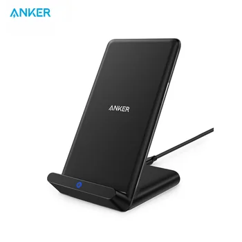 Anker Qi-Certified Wireless Charger for iPhone 11 Pro 8 8 Plus Samsung Galaxy S10 S9 S8 PowerPort Wireless 5 Stand tanie i dobre opinie Plastic With Cable Used With Phone Micro Usb Desktop Stand Apple Nokia Motorola Blackberry RoHS (RoHS) UL (UL) FCC-ID CE-EMC