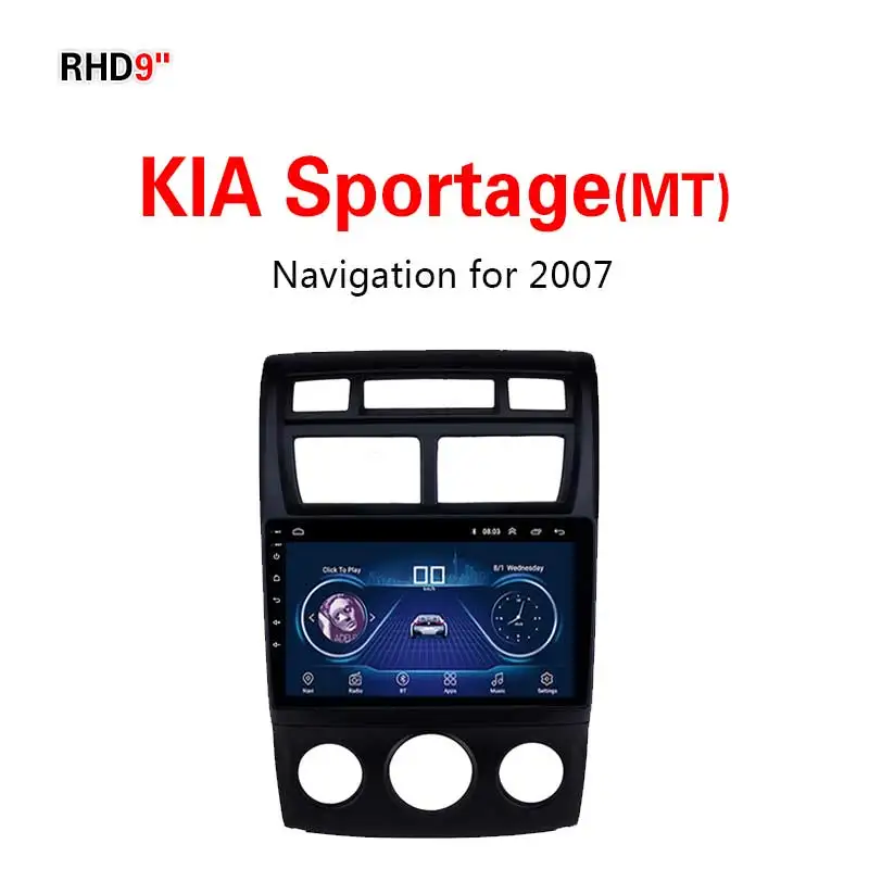 Lionet gps навигация для автомобиля KIA Sportage(MT) 2007 9 дюймов RK1010X - Размер экрана, дюймов: WIFI 1G16G