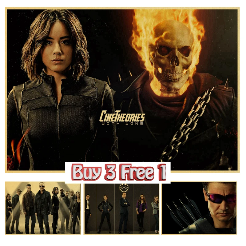 

TV series Agents of SHIELD Posters retro Home Wall Decoration Kraft Paper vintage poster wall stickers