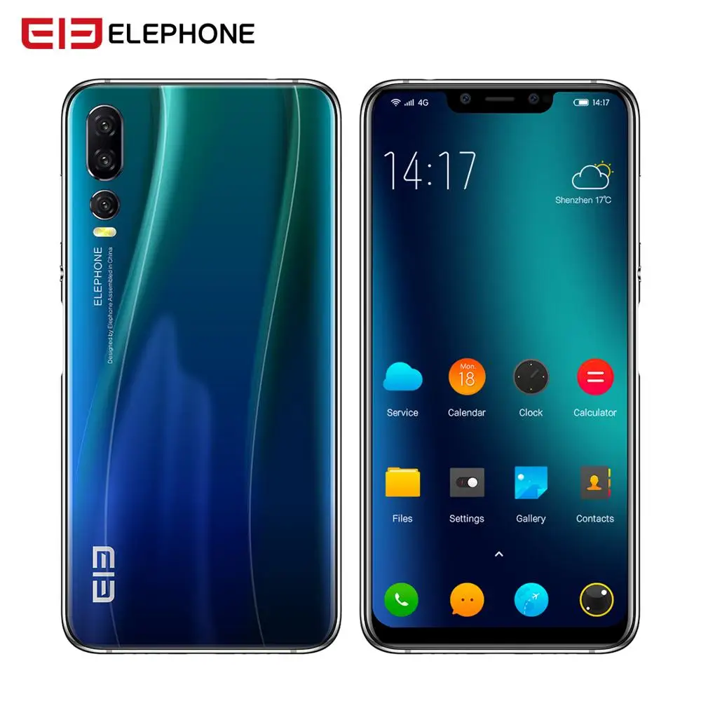 

Elephone A5 6GB 128GB SmartPhone Android 8.1 MTK6771 Octa Core 6.18 Inch FHD+ U-Notch Screen 20MP camera 4000mah 4G Mobile phone