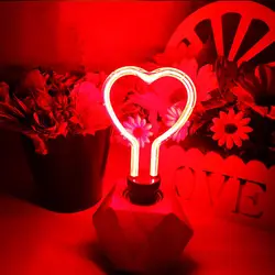 СВЕТОДИОДНЫЙ ночник в форме сердца бабочка Звезда Пластик Романтические свадебные украшения лампа E27 зарядки спальня подарок для детей