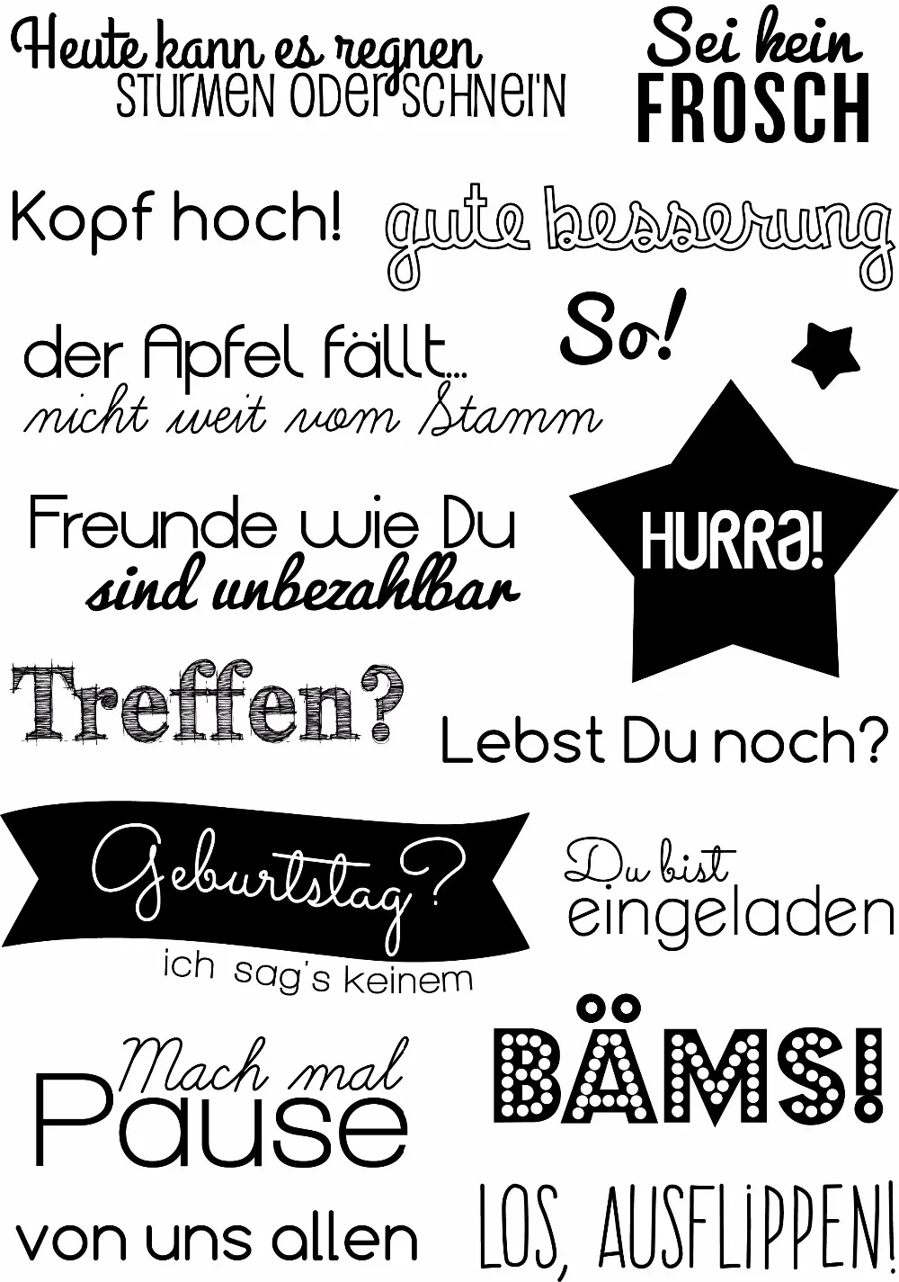 

German word Transparent Clear Silicone Stamp/Seal for DIY scrapbooking/photo album Decorative clear stamp A150