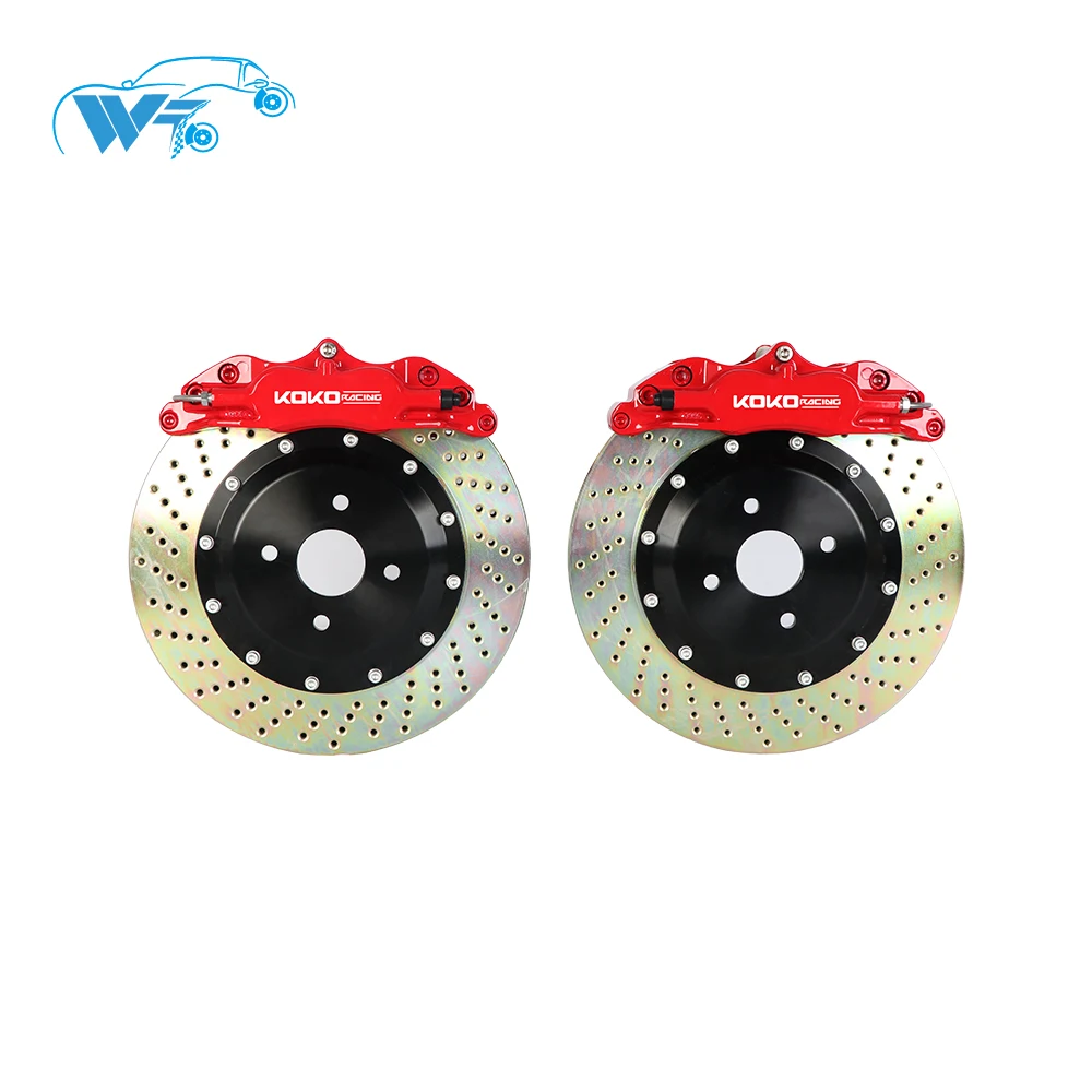 

KOKO RACING using cars brake kit red brake caliper 4 pot with precision black bracket and center bell for cars for audi a4 b8