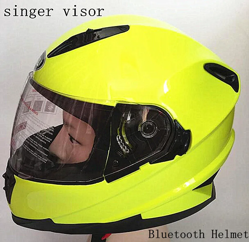 Newest Version Bluetooth Motorcycle Intercom Headset Soft Mic for Integral Full Face Helmet motocross helmet