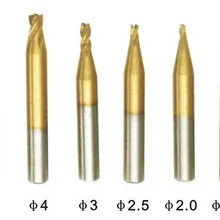 Титановая HSS сталь 1,0 1,2 1,5 2,0 2,5 3,0 концевые фрезы для копирования ключей режущий дублирующий станок сверла 5 шт./лот